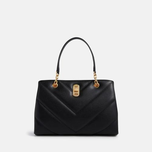 2024 New Ladies Handbag V Shape Stitching Pu Leather Bag Shoulder Chain Bag Crossbody Bag For Women