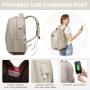 LOVEVOOK high capacity cute backpack with zipper travel backpack waterproof office computer laptop school bags luggage for women