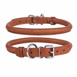 Dogs leather roller dog collar breathable waterproof genuine leather dog collar