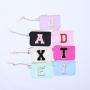Candy Color Nylon Mini Waterproof Personalized Glitter Patches Custom Women Girls Portable Cute Keychain Wallet Coin Purse