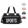 Waterproof Oxford Pink Sports Gym Tote Bags With Pocket And Shoes Compartment Lightweight Single Shoulder Travel Bag