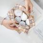 Professional Manufacturer Fashion Lattice Makeup Cosmetic Case Bag PU Leather Makeup Bag