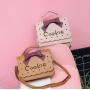 Wholesale Fashion Trends Sweet Cute Kawaii Delicate Bow Letter Shoulder Ladies Handbags Women Bags