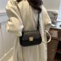 Contrasting color women's saddle bags high quality women's underarm bag 2024 summer product single shoulder crossbody bag