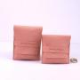 Custom Luxury Emboss Microfiber Jewelry Pouch With Snap Bottun Envelope Dust Suede Ring Earring Jewellery Bag