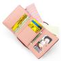 New Women's Short Style Simple Embroidered Love Multi Card Wallet