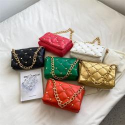 Chains Women Fashion Handbags Rivet Wholesale Women Handbags Diamond Lattice Bags Women Handbags Ladies CY039