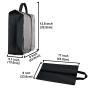 Gelory Black Portable Travel Shoe Bags Waterproof Nylon Storage Tote Pouch with Zipper for Men & Women