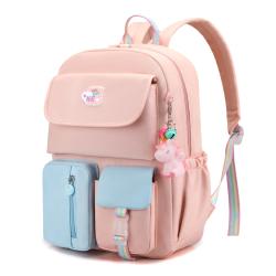 High quality schoolgirls nylon backpack large capacity backpack lovely design young girls schoolbag