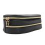 Portable Premium PU Toilet Brush Bag Embossed Logo Travel Compartment Zipper Cosmetic Pouch