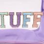 Keymay Stock No MOQ 5 Colors Lilac Clear Bag with Patches Personal LOGO STUFF Travel Makeup Toiletry Bag Zipper Pouches Custom