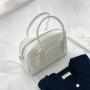 Custom Logo Large Capacity Canvas Tote Handbag Daily Shopping Simple Casual Women Hand Bag Crossbody Messenger Shoulder Bag