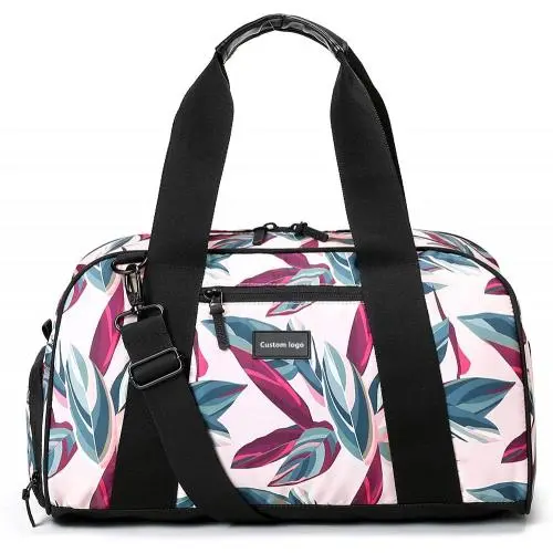 Gelory Women and Men Fitness Sport Small Gym Bag with Compartment Waterproof Travel Duffel Bag
