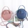 Hot Sale Litchi Pattern Small Round Bag Ladies Handbags 2023 PU Leather Small Shoulder Crossbody Bag Wholesale Factory
