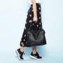 REALER 2023 designer luxury PU black womens shoulder bags large capacity women tote handbags.