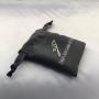 Custom Silver Hot Stamping Logo Suede Drawstring Pouch Suede Packaging bag For Jewelry