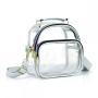 Women's Clear PVC Crossbody Tote Bag Strap Stadium-Approved Waterproof Transparent Fashion Waist Bag Zipper Customizable Color