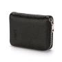 CUIKCA Fashion Lychee Pattern PU Leather Unisex Organ Type Card Holder RFID Wallet Zipper Coins Purse Business ID Bank Card Case