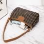 Ladies Portable Underarm Handbag Brand Pattern Design Print PU Leather Shoulder Bag