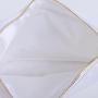 Keymay Custom White Nylon Embroidery Cherry Makeup Bag Quality Metal Zipper for Women Girls Wash Bag Capacity Cosmetic Pouch