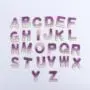 Factory Digital Toothbrush Embroidery Chenille Initial Patches Self Adhesive 26 Alphabets Patch Gradient Single Letter Patches