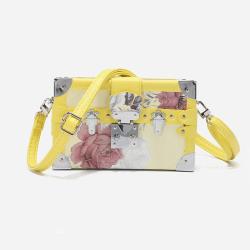 2024 Custom Jacquard Mini Luggage Shape Shoulder Bag For Women Crossbody Purse