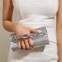 Factory hot selling golden women clutch bags with acrylic chain dinner dress clutch purses and handbags for women wallets
