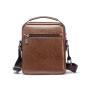 WTB064 Casual Vintage PU Leather Shoulder Bag Small Messenger Bag for Men Lifestyle Crossbody Bag for Travel Work Business