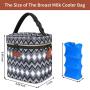 Print Pattern Leakproof Breast Milk Cooler Breastmilk Storage Bag Portable Breast Milk Cooler Bag With Contoured Ice Pack