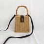 2023 New INS Straw Woven Seaside Vacation Handheld One Shoulder Dual Use Beach Bag Frame Small Bag women fashion handbag