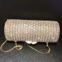 NEW Ladies Rhinestone Shoulder Sparkly Clutch Purse Luxury Evening Roll Crystal Bag