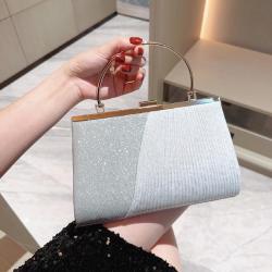 New twinkling women party clutch bag purses with handle dinner dress handbag evening wedding wrinkle clutch handbags for women