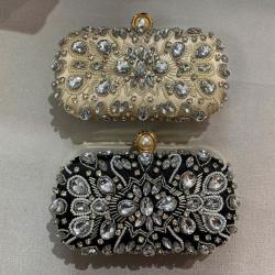 Metal Leaf Ornament trend 2023 Hot sale Dinner Evening bag Lipstick Clutch Bags for Women Luxury