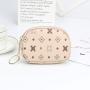 Mini coin purse keychain PU leather material double zipper simple purse