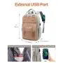 LOVEVOOK Wholesale light weight Travel Backpack with USB Charging Port Vintage College School Bookbag 15.6 inch Laptop Backpacks