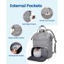 LOVEVOOK Quilted Waterproof High Quality Travel Double Layer Pumping Bag for Working Moms Breast Pump Backpack with Cooler Bag