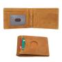2024 Short Multi Card Hold Vintage Crazy Horse Leather Wallet Money Clip For Men Geldbeutel