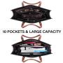 LOVEVOOK 2pcs custom elegant ladies handbags anti-theft shoulder bags wallet luxury office tote bags women laptop bags with usb