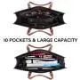 LOVEVOOK 2pcs custom elegant ladies handbags anti-theft shoulder bags wallet luxury office tote bags women laptop bags with usb