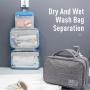 Custom Logo Travel Toiletry Wash Organizer Kit for Men Women Make Up Sturdy Hanging Hook Toiletry Cosmetic Bags
