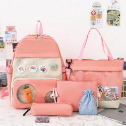 5pcs leisure pin school single shoulder Ita bags student Ita backpack set ita handbag with pen bags