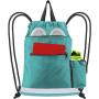 Gelory Fashion Drawstring Backpack Gym Backpack Sports Bag For Swim Women Men Workout Bag Draw String Back Sack For Soccer Beach Gear