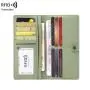 ZF256 RFID Unisex Long Soft Leather Anti-theft Money Clip Zipper  Pockets Checkbook Cover Slim Card Holder Simple Coin Wallet