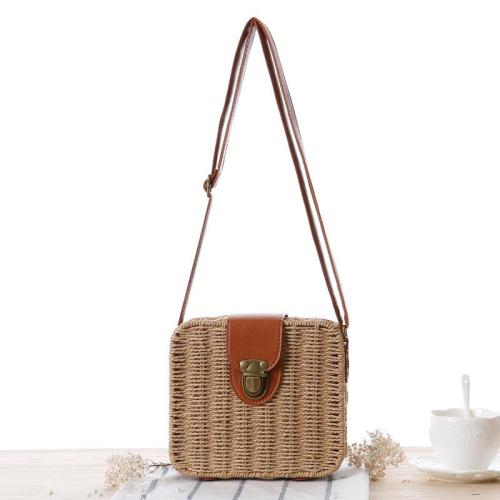 CCF658 Summer Straw Weaving Beach Bag For Women Holiday Shopping Straw Basket Bag Single-Shoulder Straw Small Bag