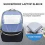 Custom Trendy Solid Color Multi-pocket Quilted Travel Knapsack Commuting Laptop Backpack With USB Charging Port