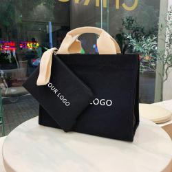 2024 Wholesale Customized Design Shoulder Shopping Canvas Tote Bag Large Capacity High Quality Canvas Tote Bag