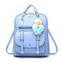 Fashion velvet women Leisure Bags laptop Women's Backpacks With Bear Doll