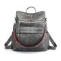 KBW543 Retro Shoulder Bag Female New Tide Soft Leather with Large Capacity Dual-use Student Backpack Schoolbag