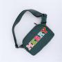 Keymay Christmas Gift Personalized Chenille Letter Patches Multi-color Nylon Bum Bags Everywhere Belt Bag Fanny Pack Waist Bag