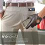 RFID Minimalist Wallet Leather Slim Wallets Card Holder with Money Clip for Men